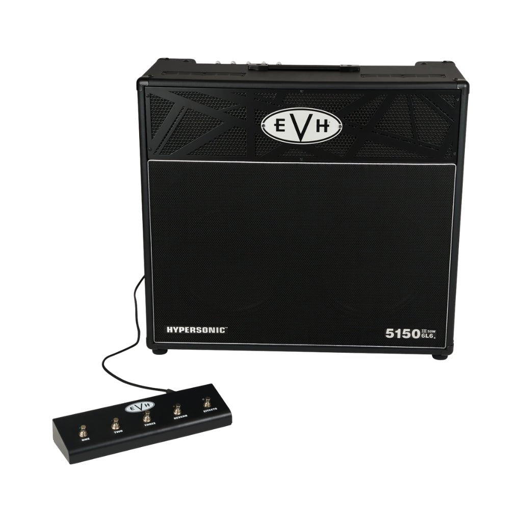EVH 5150III Hypersonic 6L6 50-watt 2 x 12-inch Combo Amplifier - Black Electric Guitar Amplifiers Sky Music