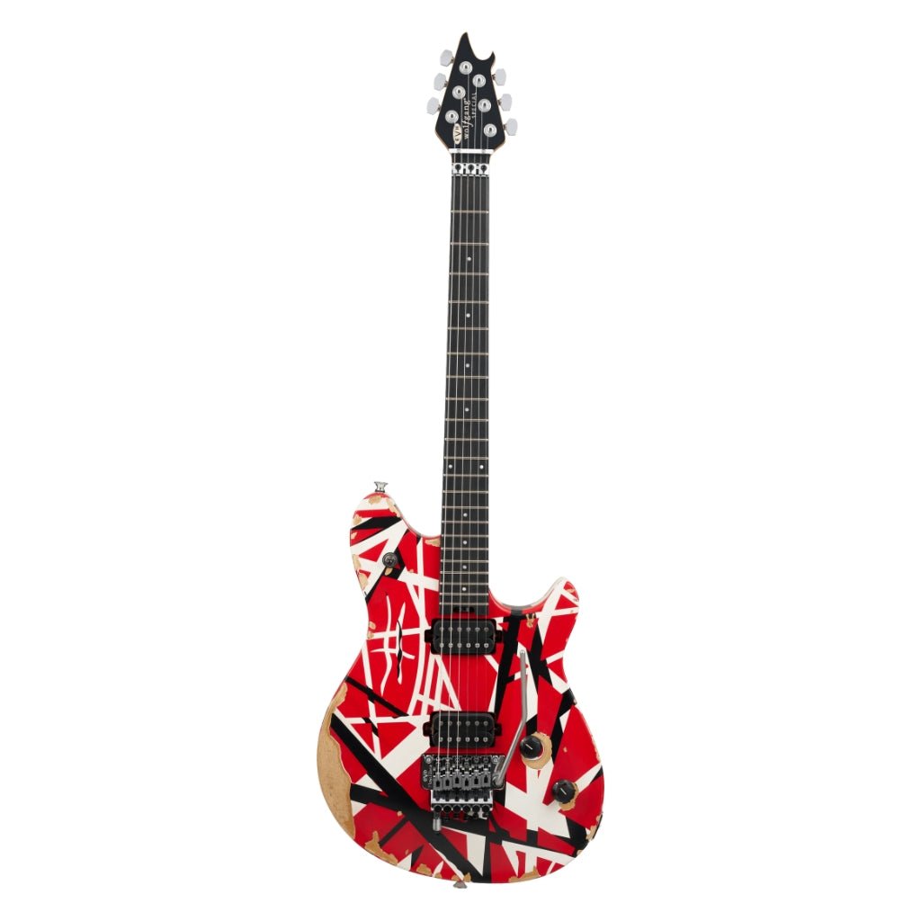 EVH Limited Edition Wolfgang Special Striped Series Electric Guitar - Red, Black, and White, Ebony Fingerboard Electric Guitars Sky Music