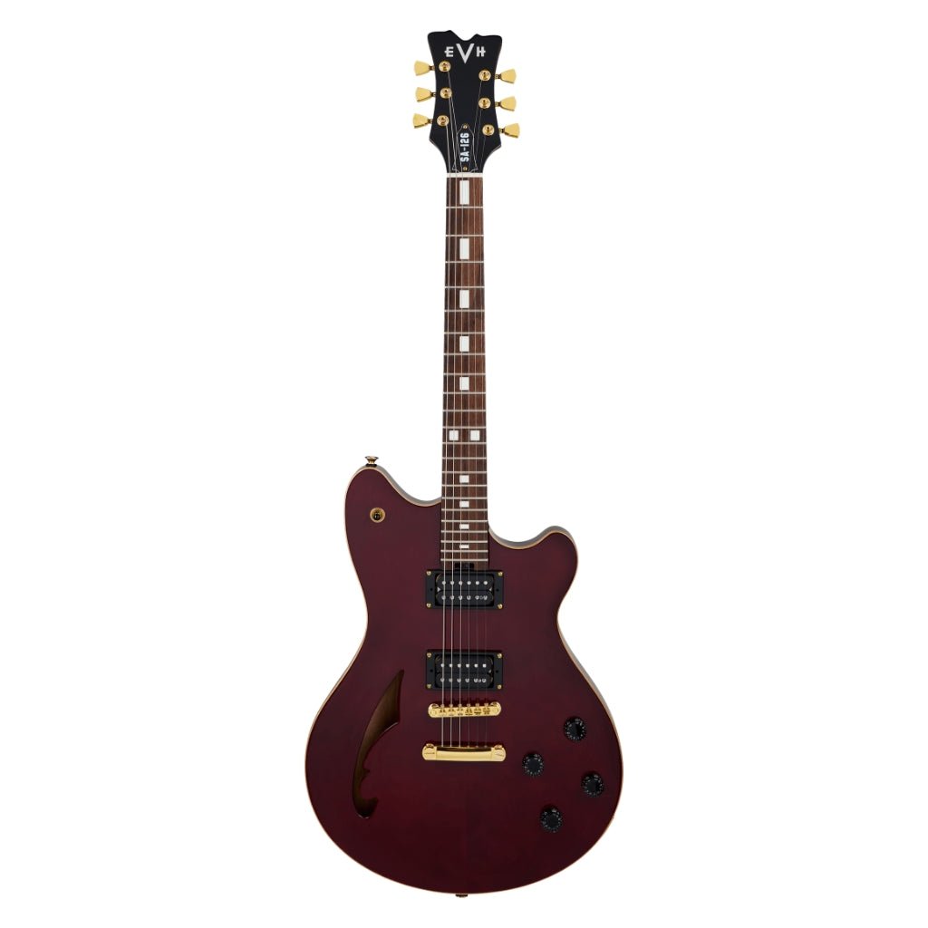 EVH SA-126 Standard Semi-Hollowbody Electric Guitar - Wine Red Electric Guitars Sky Music