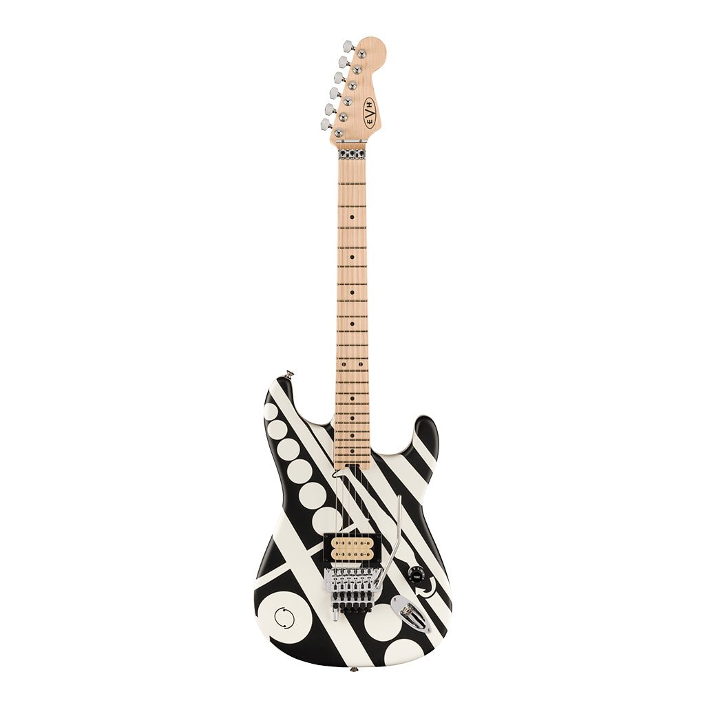 EVH Striped Series Circles White and Black Electric Guitars Sky Music