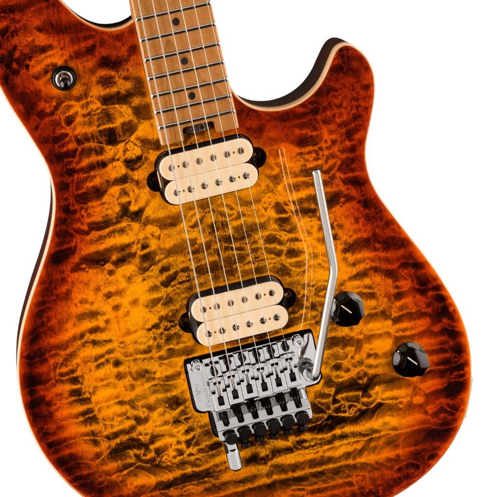 EVH Wolfgang Special with Quilted Maple and Baked Maple Fingerboard - Tiger Eye Glow Electric Guitars Sky Music