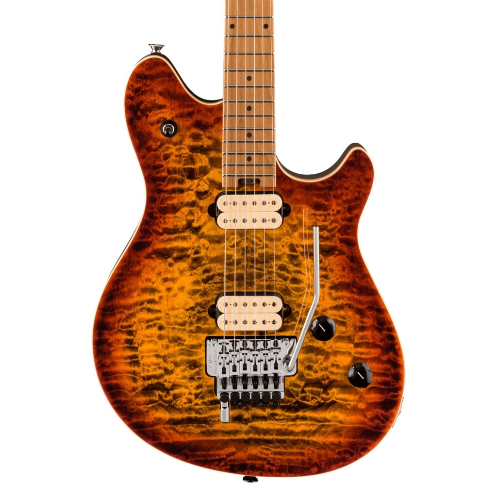 EVH Wolfgang Special with Quilted Maple and Baked Maple Fingerboard - Tiger Eye Glow Electric Guitars Sky Music