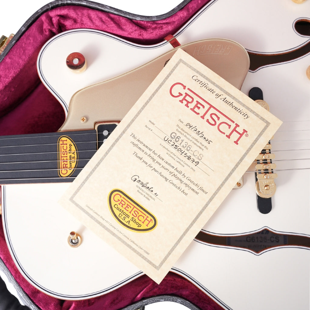 Gretsch Custom Shop G6136-55 Falcon Aged White CC - Master Built by Gonzalo Madrigal