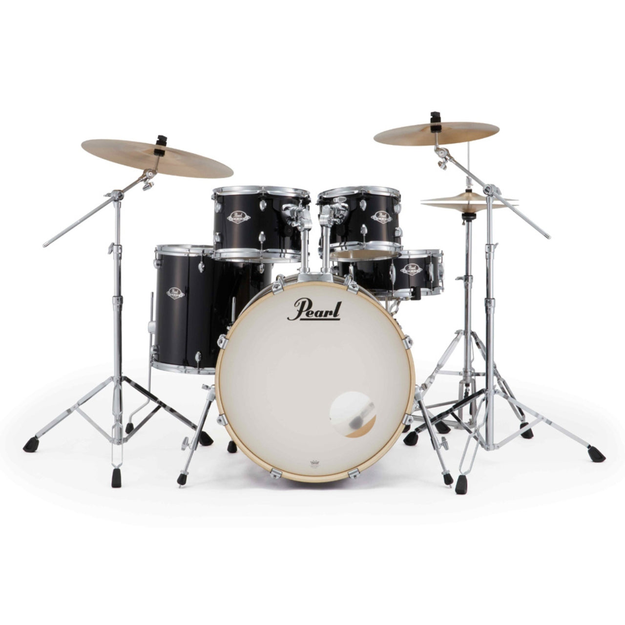 Pearl - Export Plus 5pc 22" Fusion Plus Drum Kit with Pearl Cymbals - Jet Black