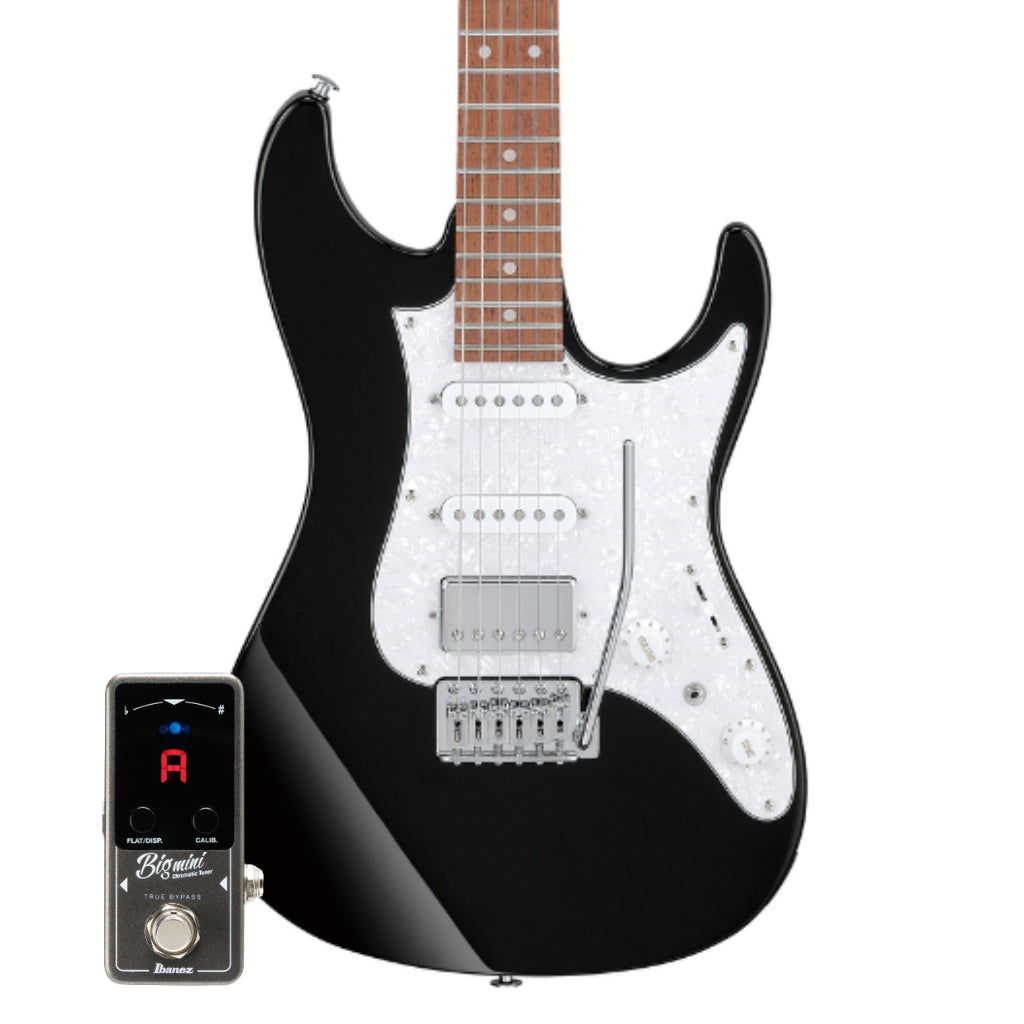 Ibanez - AZ22S2 BK Electric Guitar Bundle With BIGMINI Tuner - Black