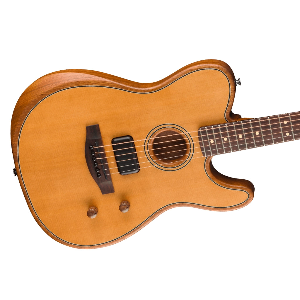 Fender - Acoustasonic Standard Telecaster Electric Guitar - Aged Natural