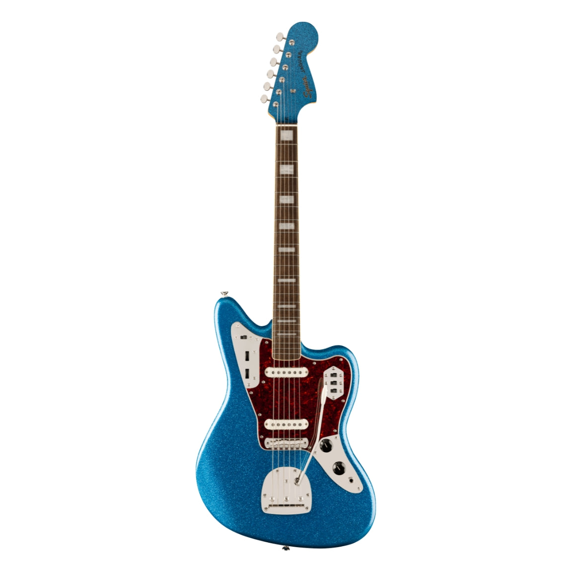 Squier - FSR Classic Vibe '70s Jaguar Electric Guitar - Blue Sparkle, Laurel Fingerboard