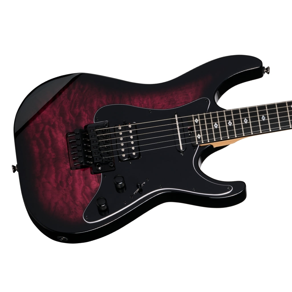 Kramer - Volante Quilt HSFR Electric Guitar - Magenta Burst