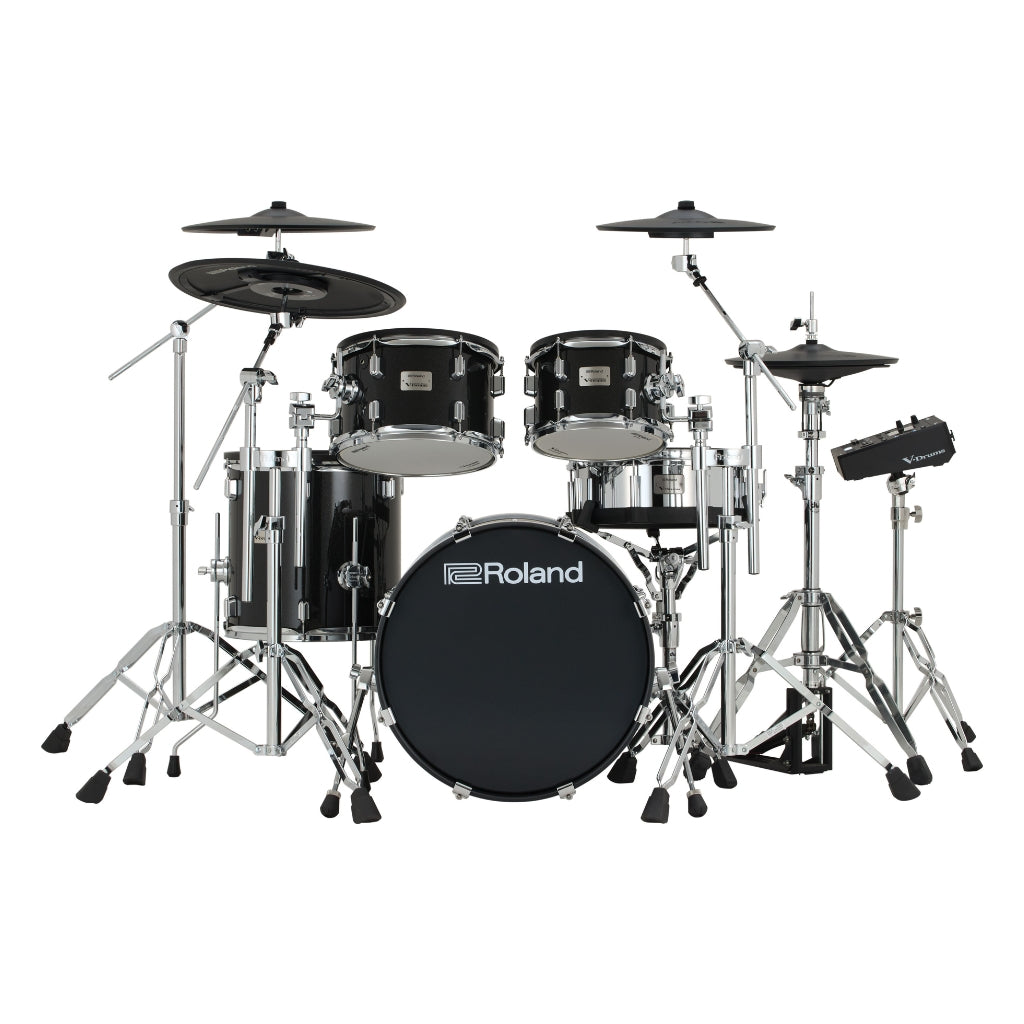 Roland - VAD-516S V-Drums 5 Series Kit - with Expandable V51 Module, Advanced Digital Pads, and Full-Depth Wood Shells