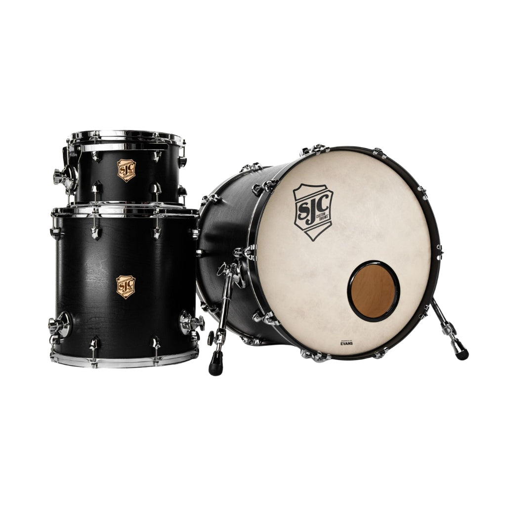 SJC Custom Drums - Tour Series 3-piece Shell Pack - Matte Black