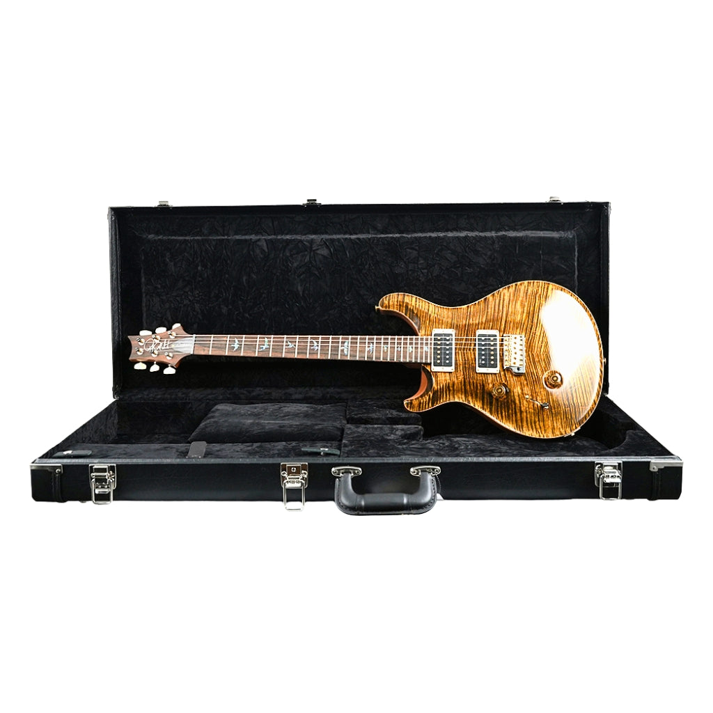 PRS Wood Library - Custom 24 Left-Handed 10-Top Electric Guitar - Yellow Tiger, Flame Top