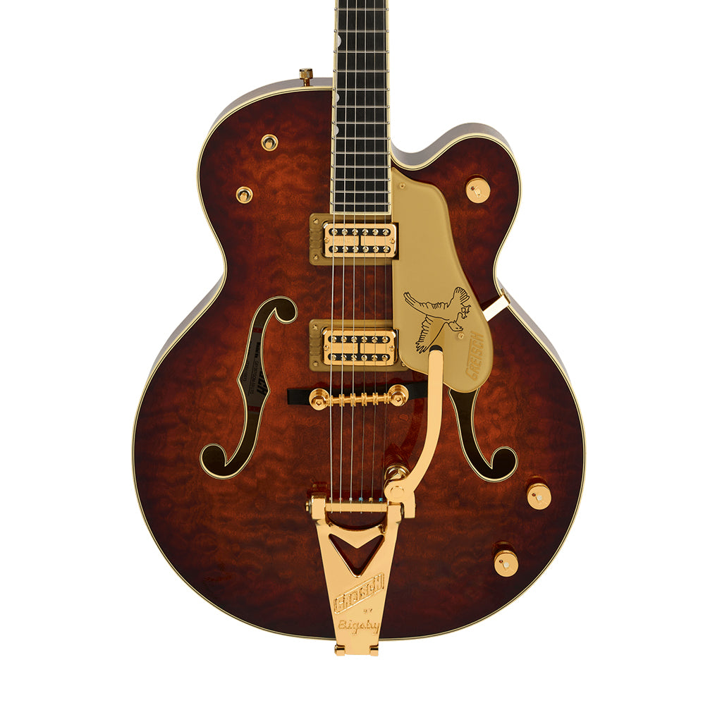 Gretsch G6136TGQM-59 Limited Edition Quilt Classic Falcon w/Bigsby Hollowbody Electric Guitar - Forge Glow