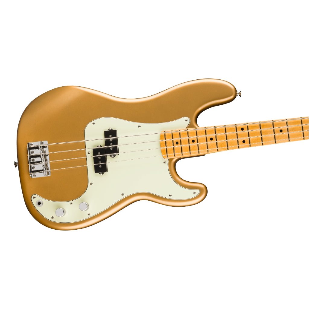 Fender 75th Anniversary Player II Precision Bass Guitar - Aztec Gold, Maple Fingerboard Bass Guitars Sky Music