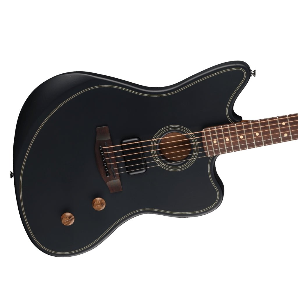 Fender Acoustasonic Standard Jazzmaster Guitar - Black Acoustic Guitars Sky Music