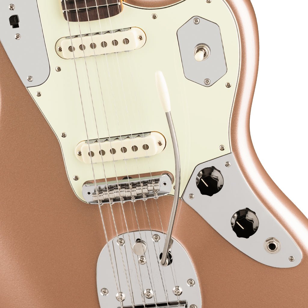Fender American Professional Classic Jaguar - Faded Firemist Gold, Rosewood Fingerboard Electric Guitars Sky Music