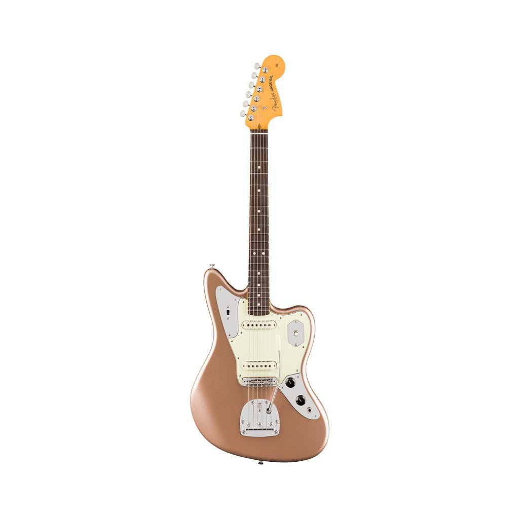 Fender American Professional Classic Jaguar - Faded Firemist Gold, Rosewood Fingerboard Electric Guitars Sky Music