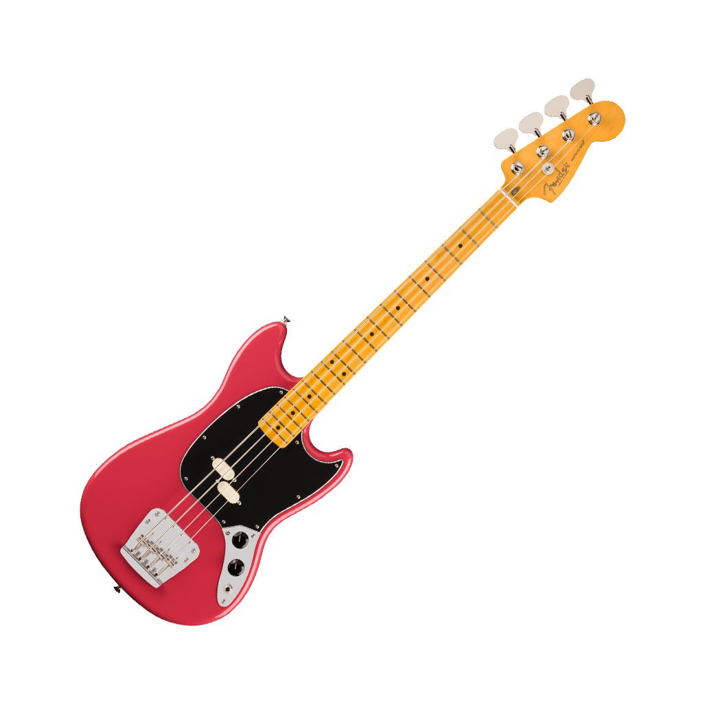 Fender American Professional Classic Mustang Bass - Faded Dakota Red, Maple Fingerboard Bass Guitars Sky Music