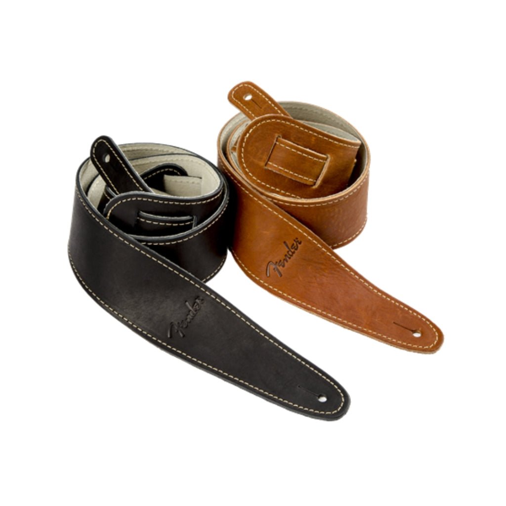 Fender Ball Glove Leather Strap - 2.5 inch Black Guitar Straps Sky Music