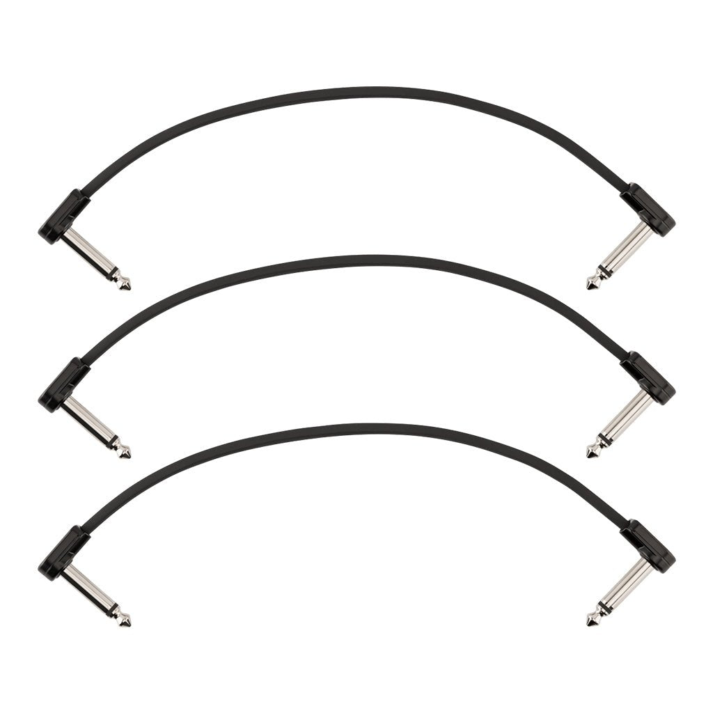 Fender Blockchain 8" Cable 3 Pack Angle/Angle Guitar Cables Sky Music