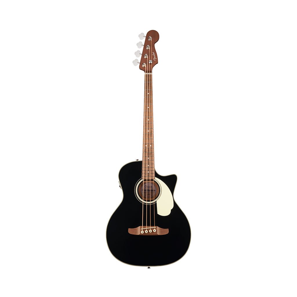 Fender California Deluxe Kingman CE w/Ivory Pickguard Acoustic-Electric Bass - Black Bass Guitars Sky Music