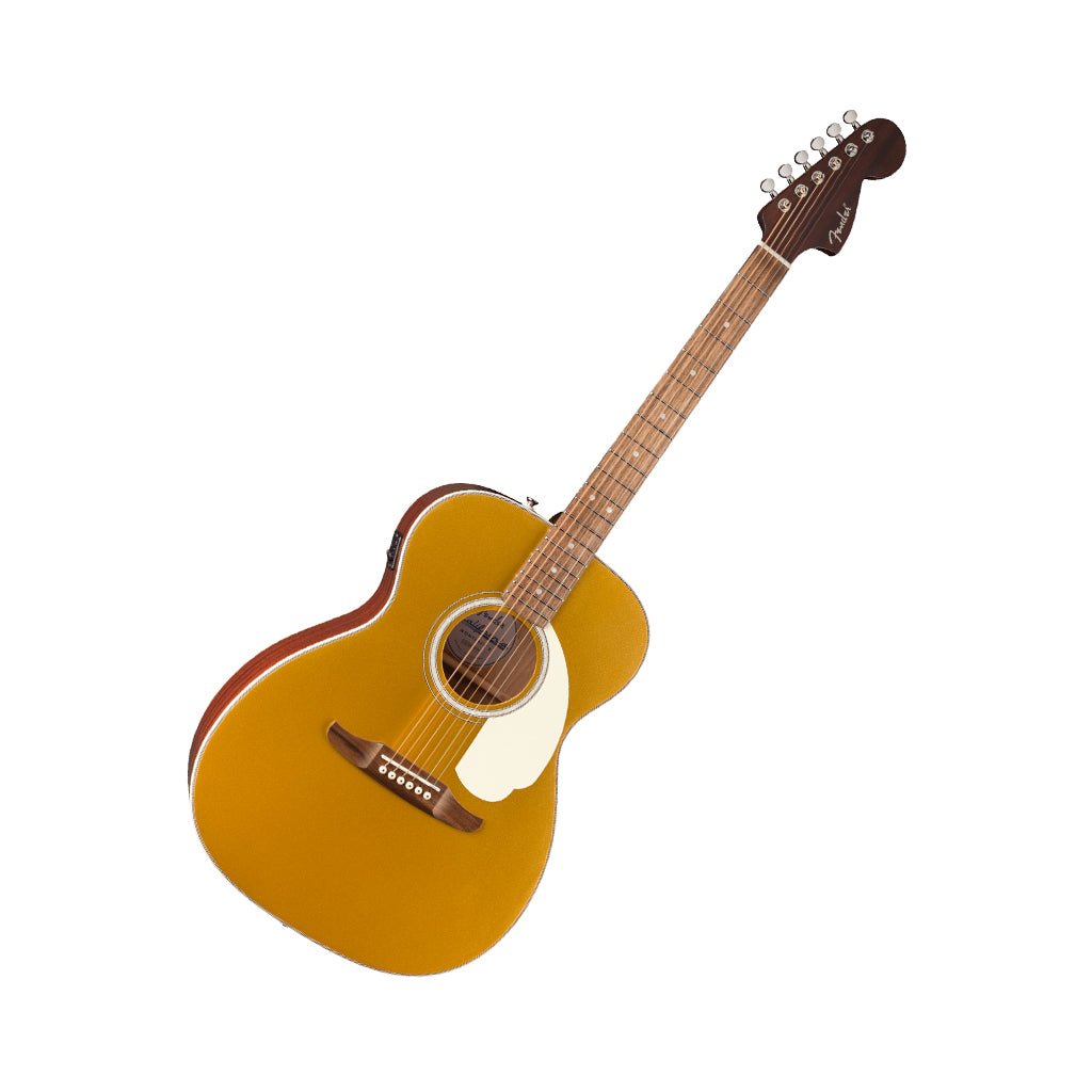 Fender California Deluxe Monterey E w/Ivory Pickguard Acoustic-Electric - Aztec Gold Acoustic Guitars Sky Music