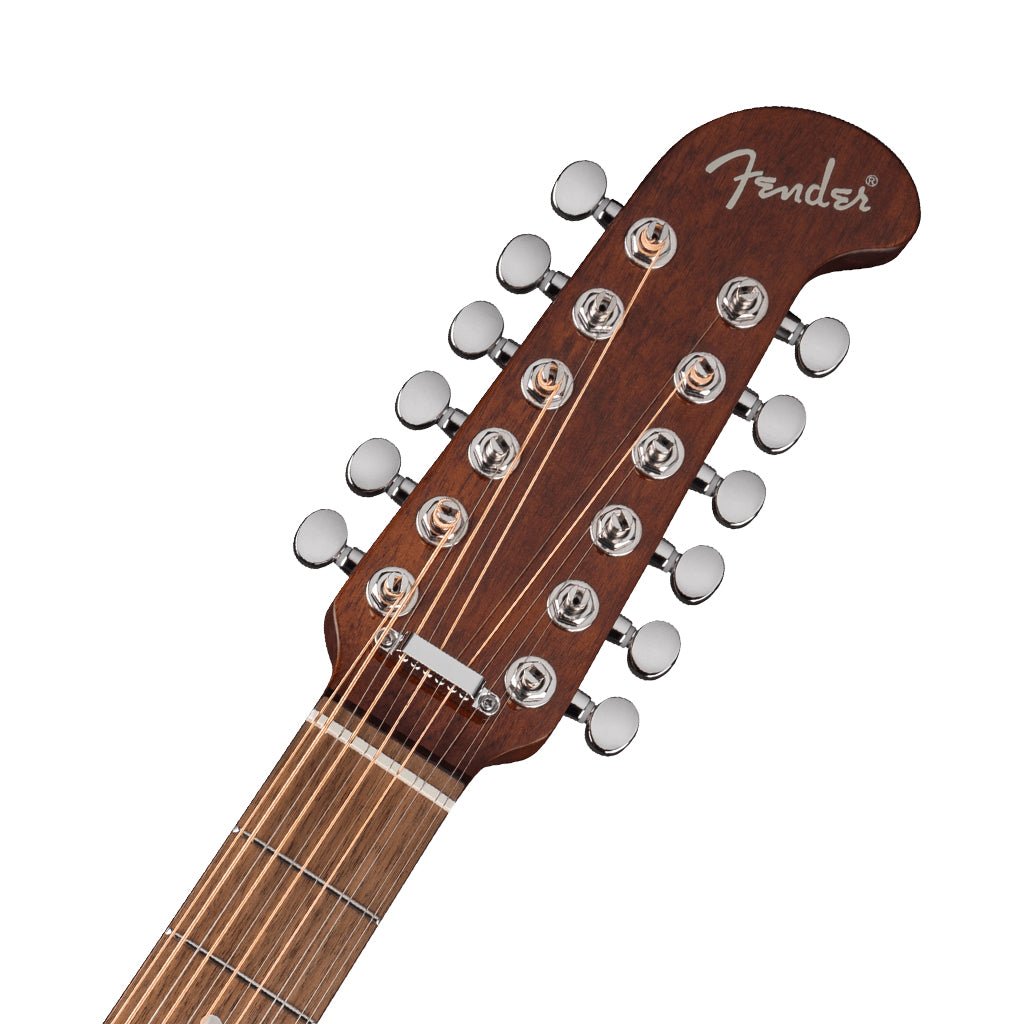 Fender California Deluxe Villager E 12-String Acoustic-Electric - Black Acoustic Guitars Sky Music