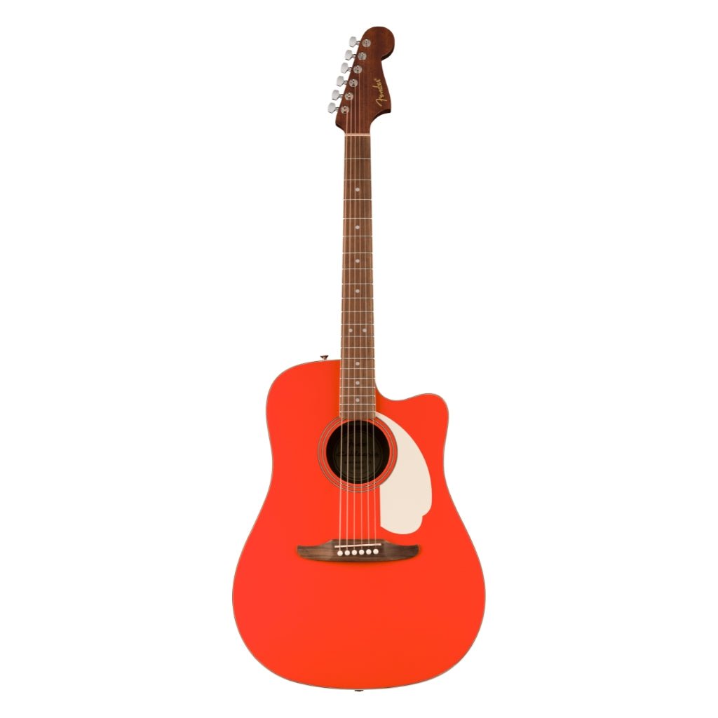 Fender California Standard Redondo CE Acoustic-Electric Guitar - Fiesta Red, Spruce Top Acoustic Guitars Sky Music