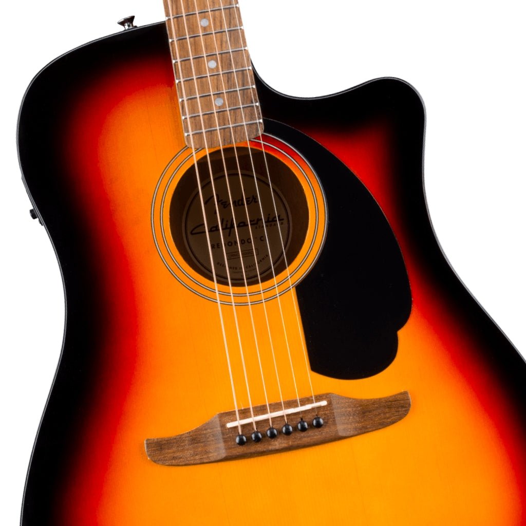 Fender California Standard Redondo CE Acoustic Guitar - 3-Color Sunburst, Spruce Top Acoustic Guitars Sky Music