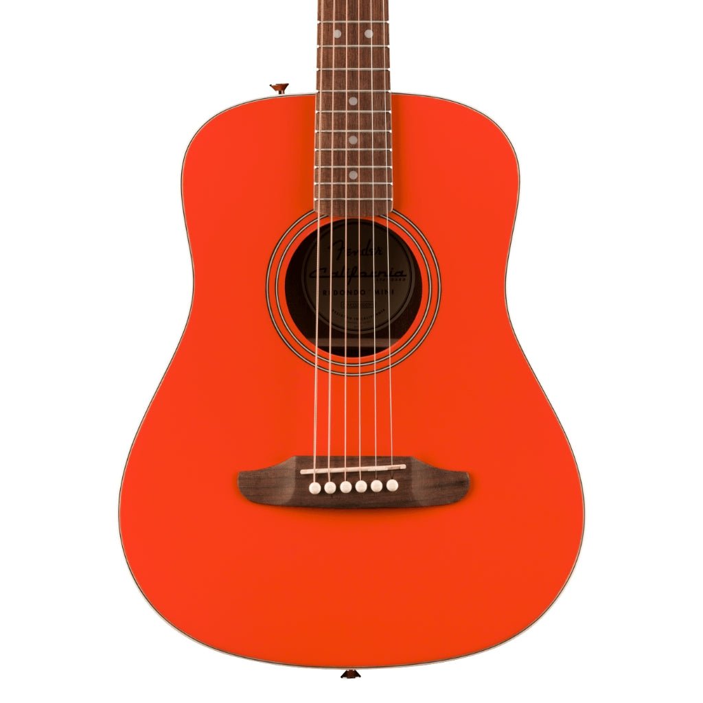 Fender California Standard Redondo Mini Acoustic Guitar with Bag - Fiesta Red, Spruce Top Acoustic Guitars Sky Music