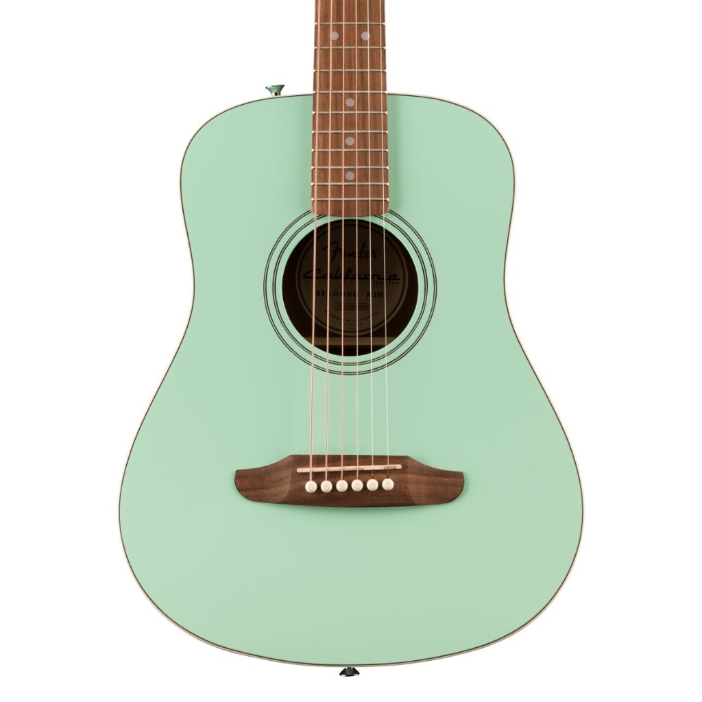 Fender California Standard Redondo Mini Acoustic Guitar with Bag - Surf Green, Spruce Top Acoustic Guitars Sky Music