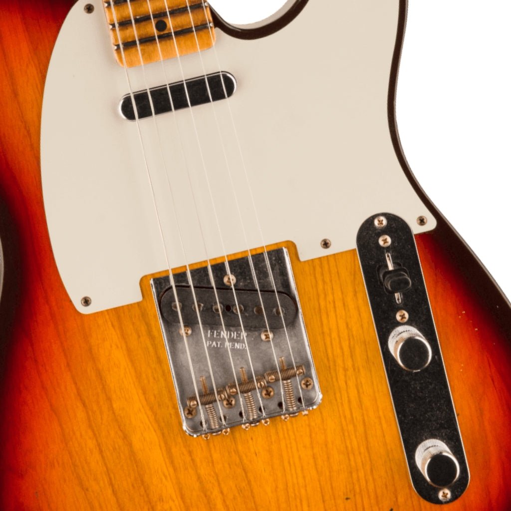 Fender Custom Shop 1959 Telecaster Journeyman Relic - Faded Aged Chocolate 3 colour Sunburst Electric Guitars Sky Music