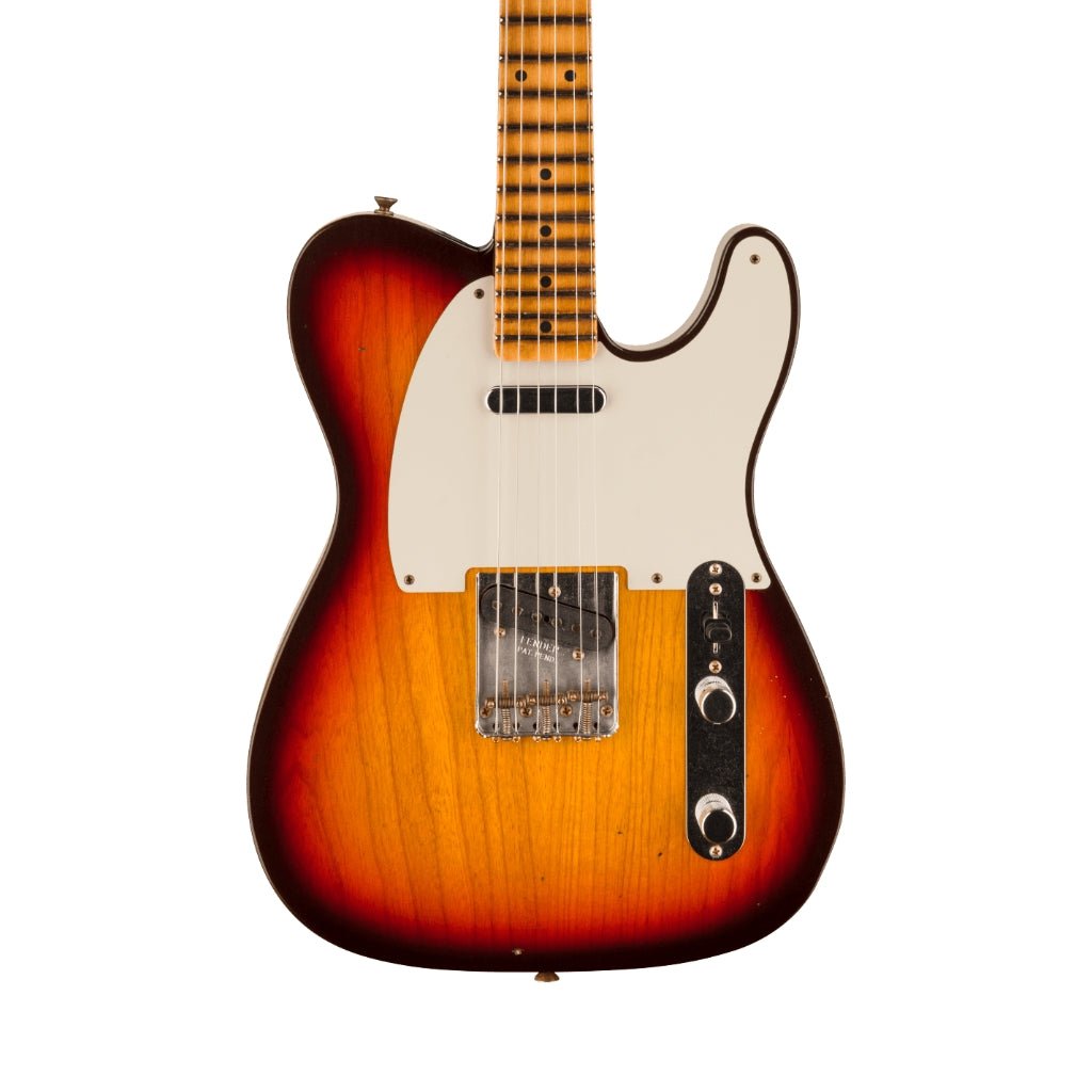 Fender Custom Shop 1959 Telecaster Journeyman Relic - Faded Aged Chocolate 3 colour Sunburst Electric Guitars Sky Music