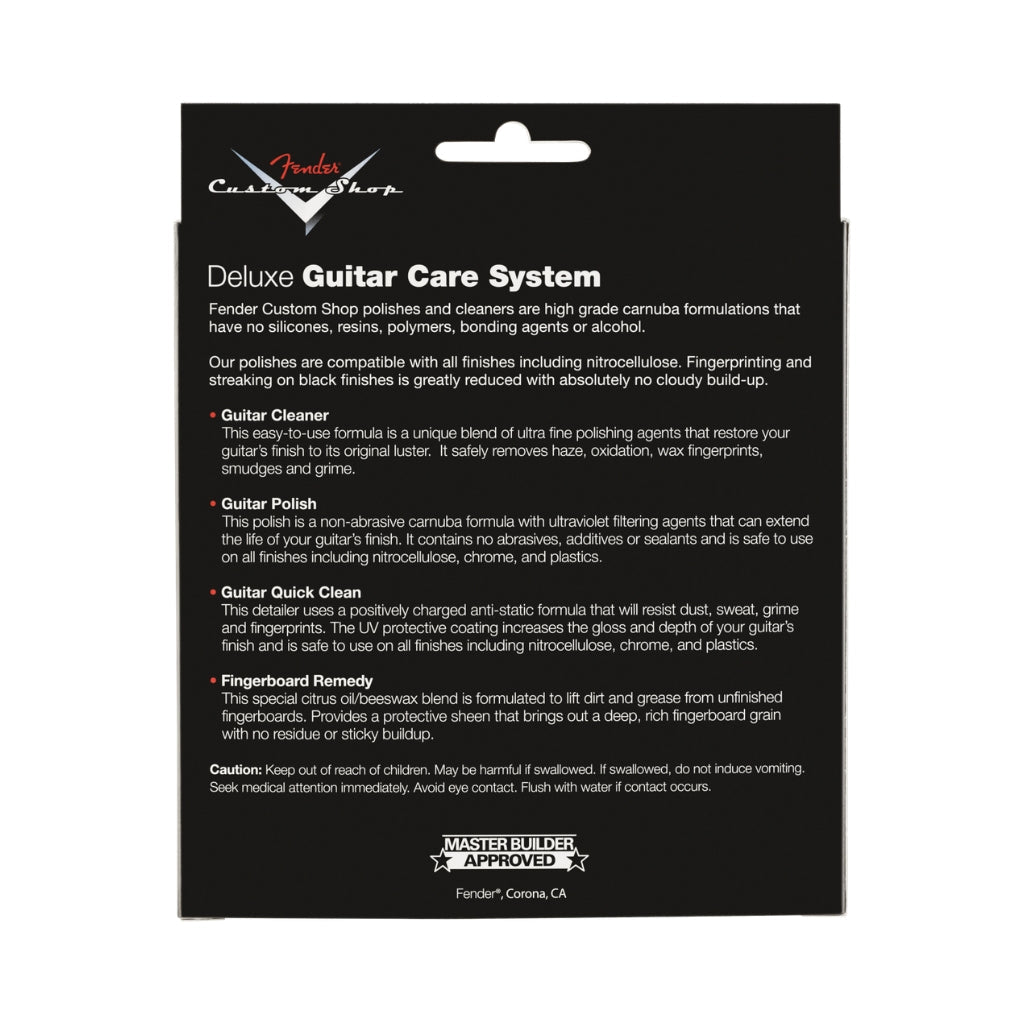 Fender Custom Shop Deluxe Guitar Care System - 4 Pack, Black Other Sky Music