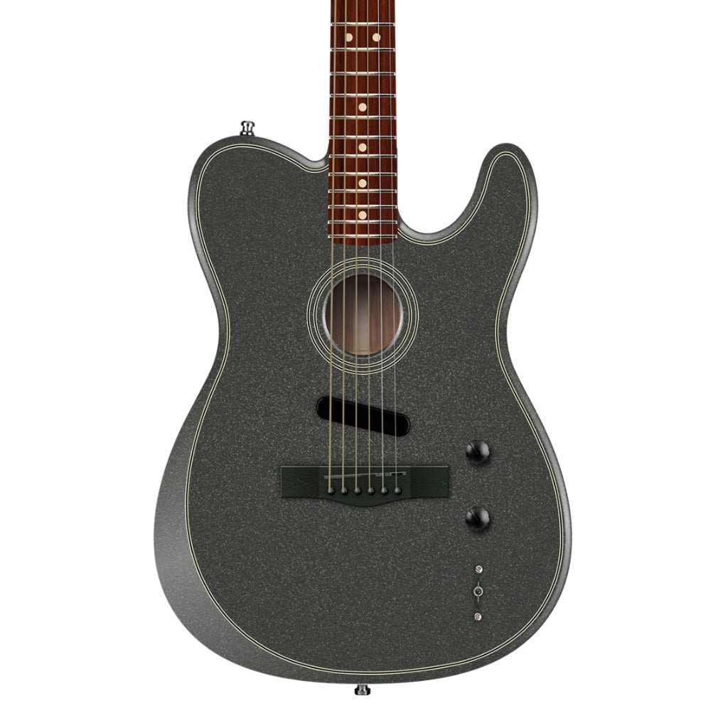 Fender FSR Acoustasonic Standard Telecaster - Charcoal Frost Metallic, Rosewood Fingerboard Electric Guitars Sky Music