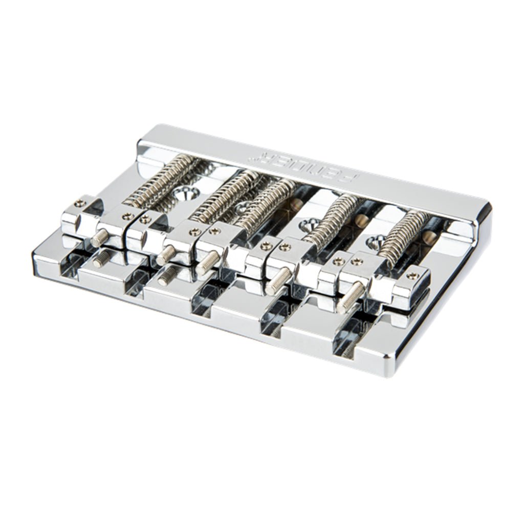 Fender HiMass 5 String Bass Narrow Bridge Assembly with Brass Saddles in Chrome General Spare Parts Sky Music