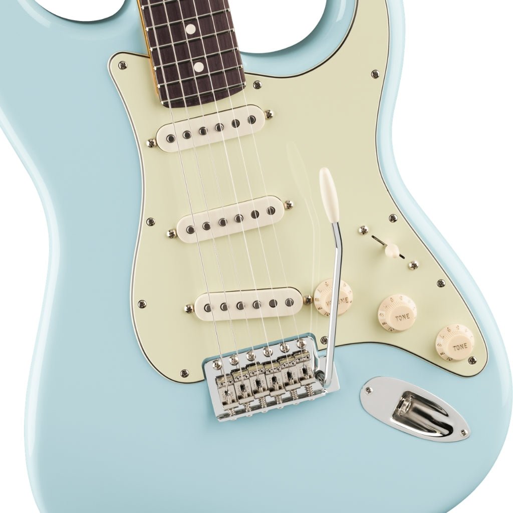 Fender Limited Edition American Professional Classic Stratocaster featuring the Fender Silent System - Daphne Blue, Rosewood Fingerboard Electric Guitars Sky Music