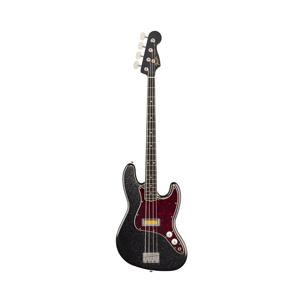 Fender Limited Edition Foil Jazz Bass Ebony Fingerboard - Black Sparkle Bass Guitars Sky Music