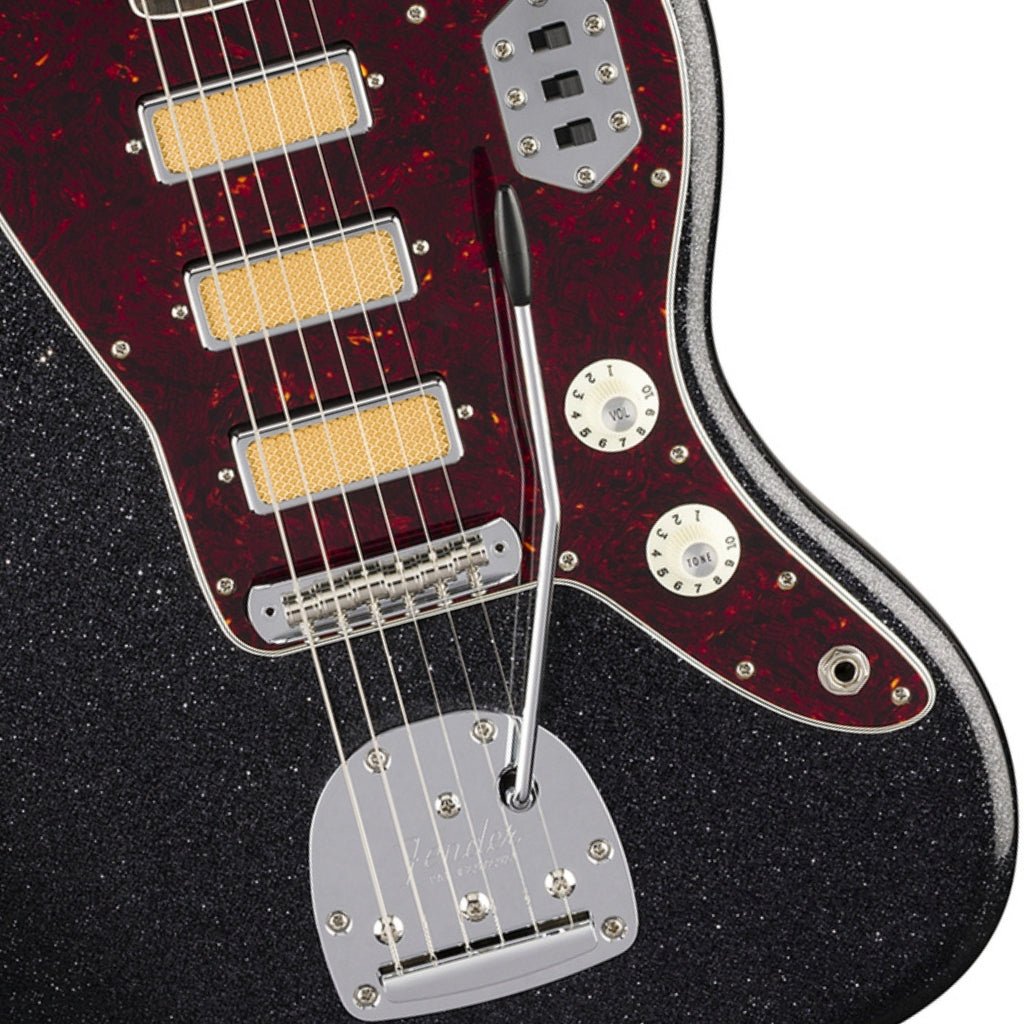 Fender Limited Edition Foil Jazzmaster Ebony Fingerboard Electric Guitar - Black Sparkle Electric Guitars Sky Music