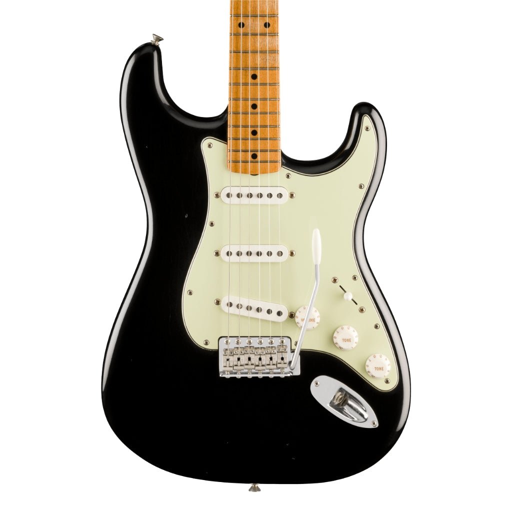 Fender Limited Vintera II Road Worn '60s Stratocaster Electric Guitar - Black, Maple Fingerboard Electric Guitars Sky Music