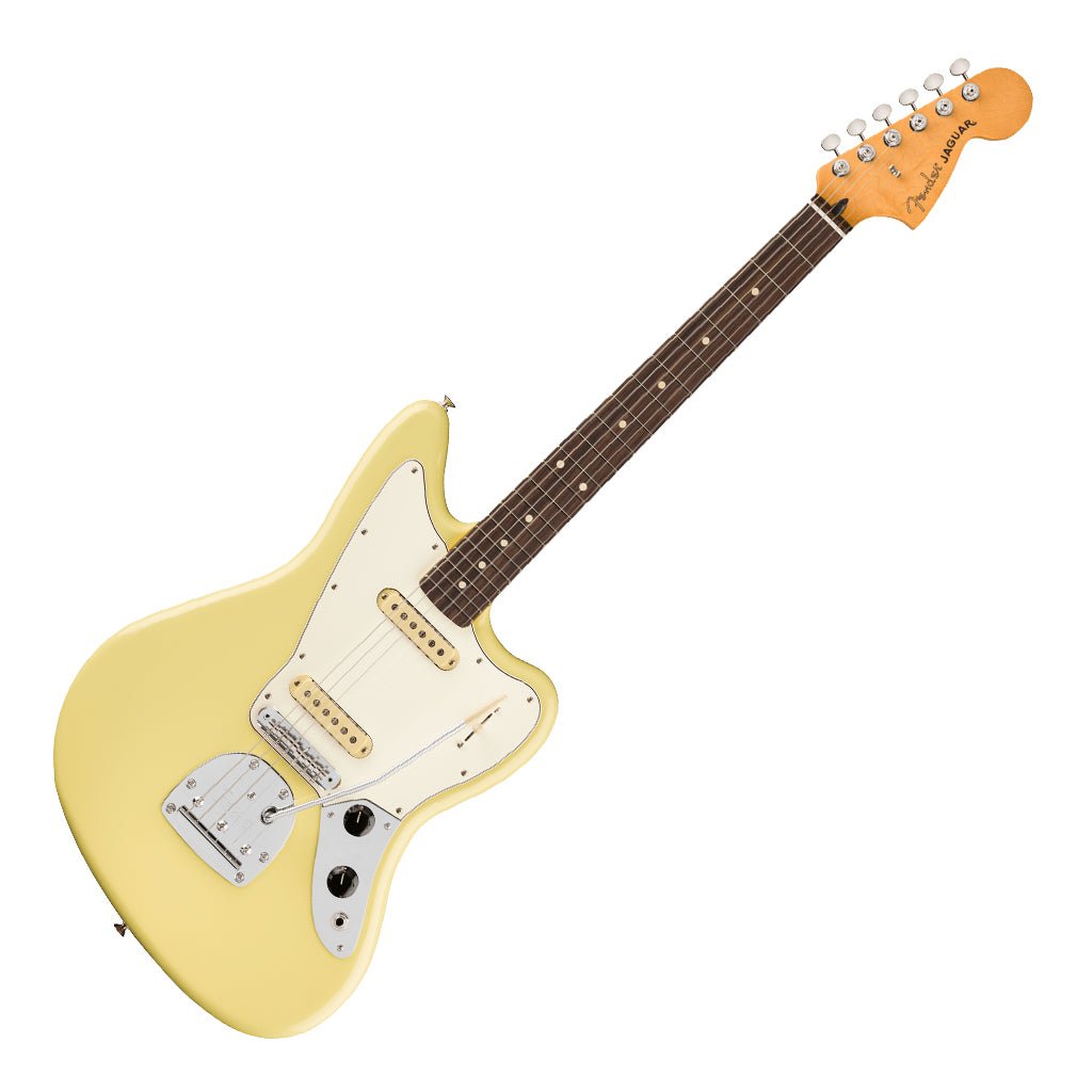 Fender Player II Jaguar Rosewood Fretboard Hialeah Yellow Electric Guitars Sky Music