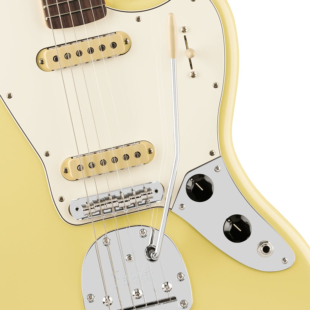 Fender Player II Jaguar Rosewood Fretboard Hialeah Yellow Electric Guitars Sky Music