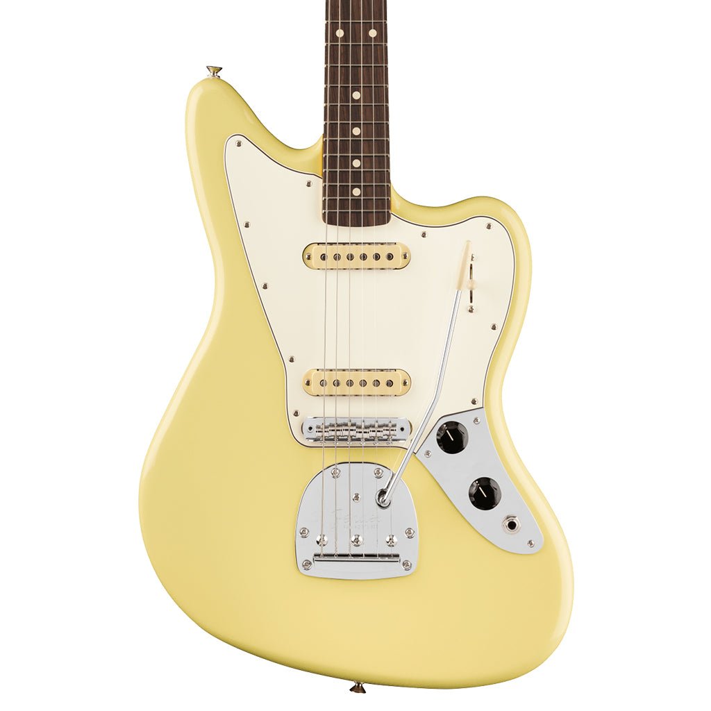 Fender Player II Jaguar Rosewood Fretboard Hialeah Yellow Electric Guitars Sky Music