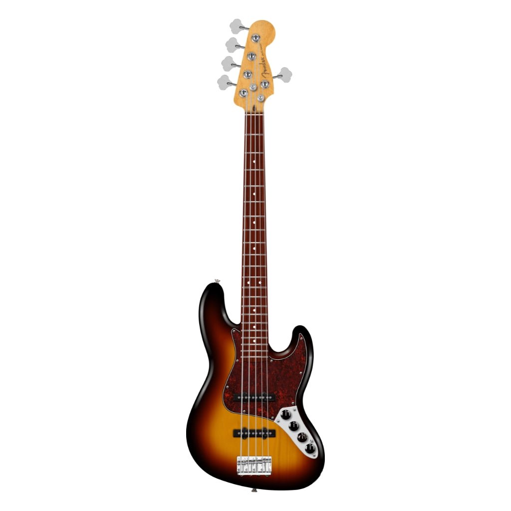 Fender Player II Modified Active Jazz Bass V - 3 Tone Sunburst, Rosewood Fingerboard Bass Guitars Sky Music