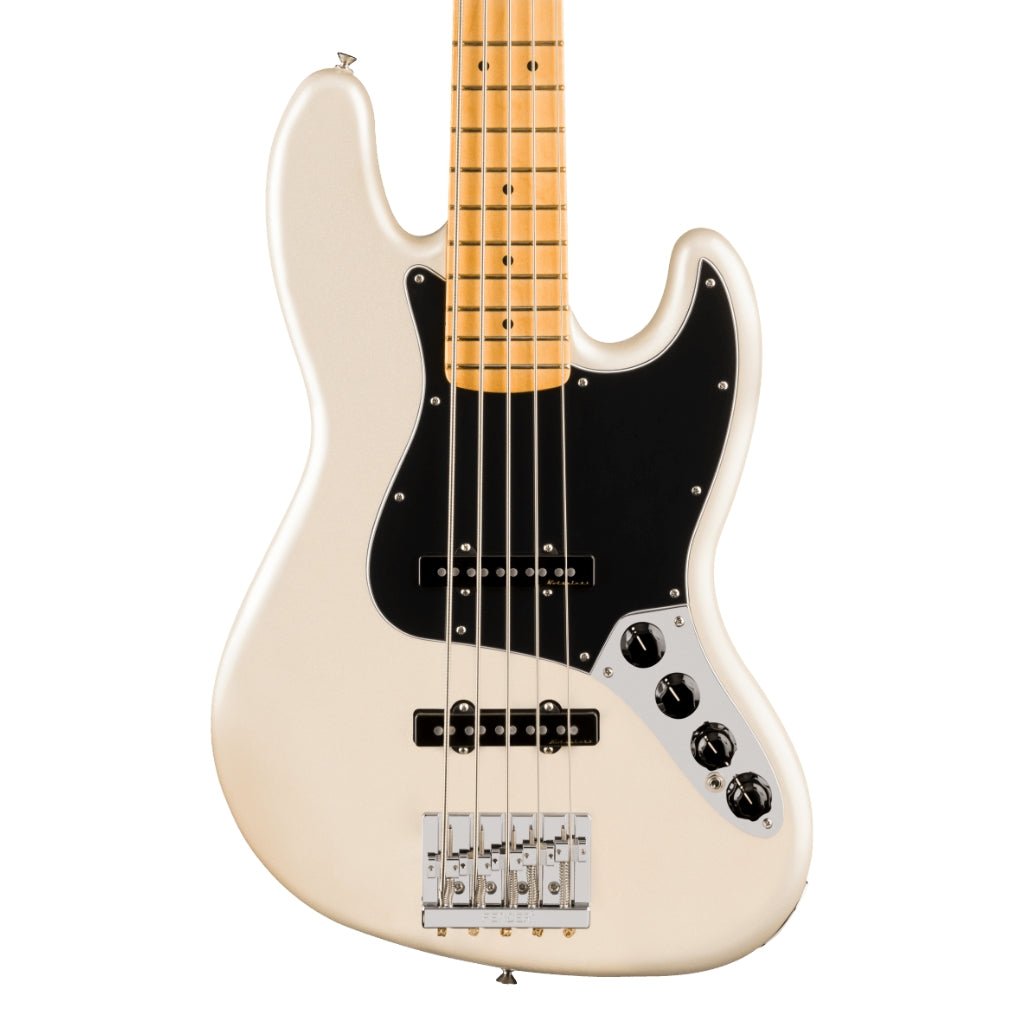 Fender Player II Modified Active Jazz Bass V - Olympic Pearl, Maple Fingerboard Bass Guitars Sky Music