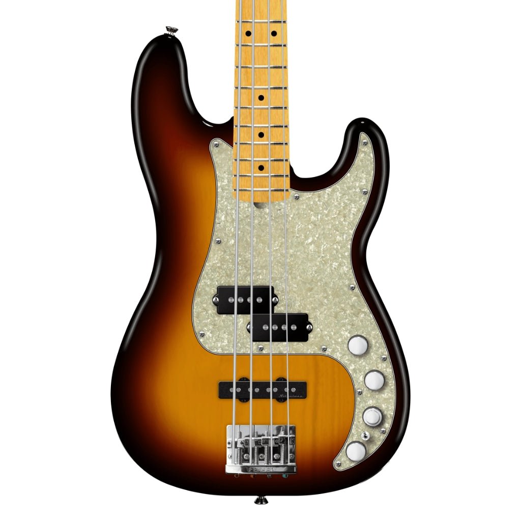 Fender Player II Modified Active Precision Bass - 3 Tone Sunburst, Maple Fingerboard Bass Guitars Sky Music