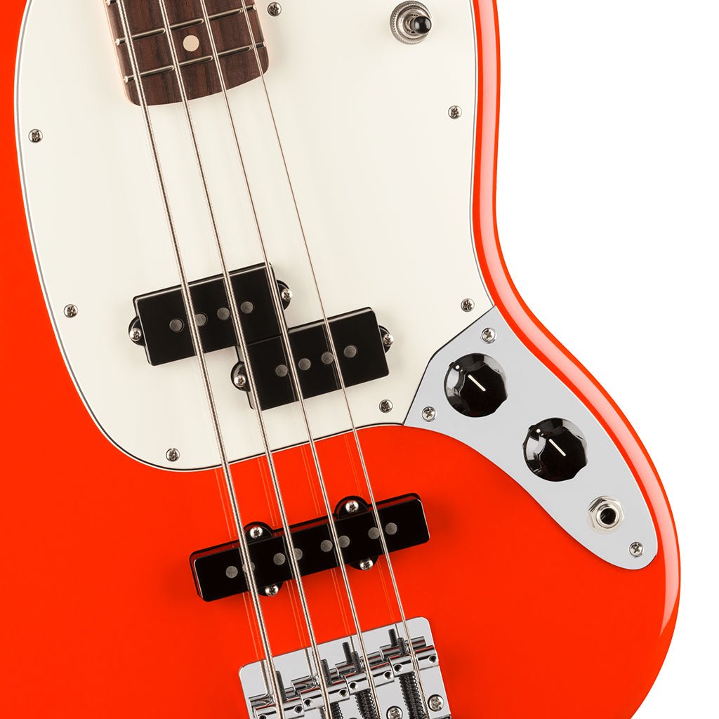 Fender Player II Mustang Bass Rosewood Fretboard Coral Red Bass Guitars Sky Music