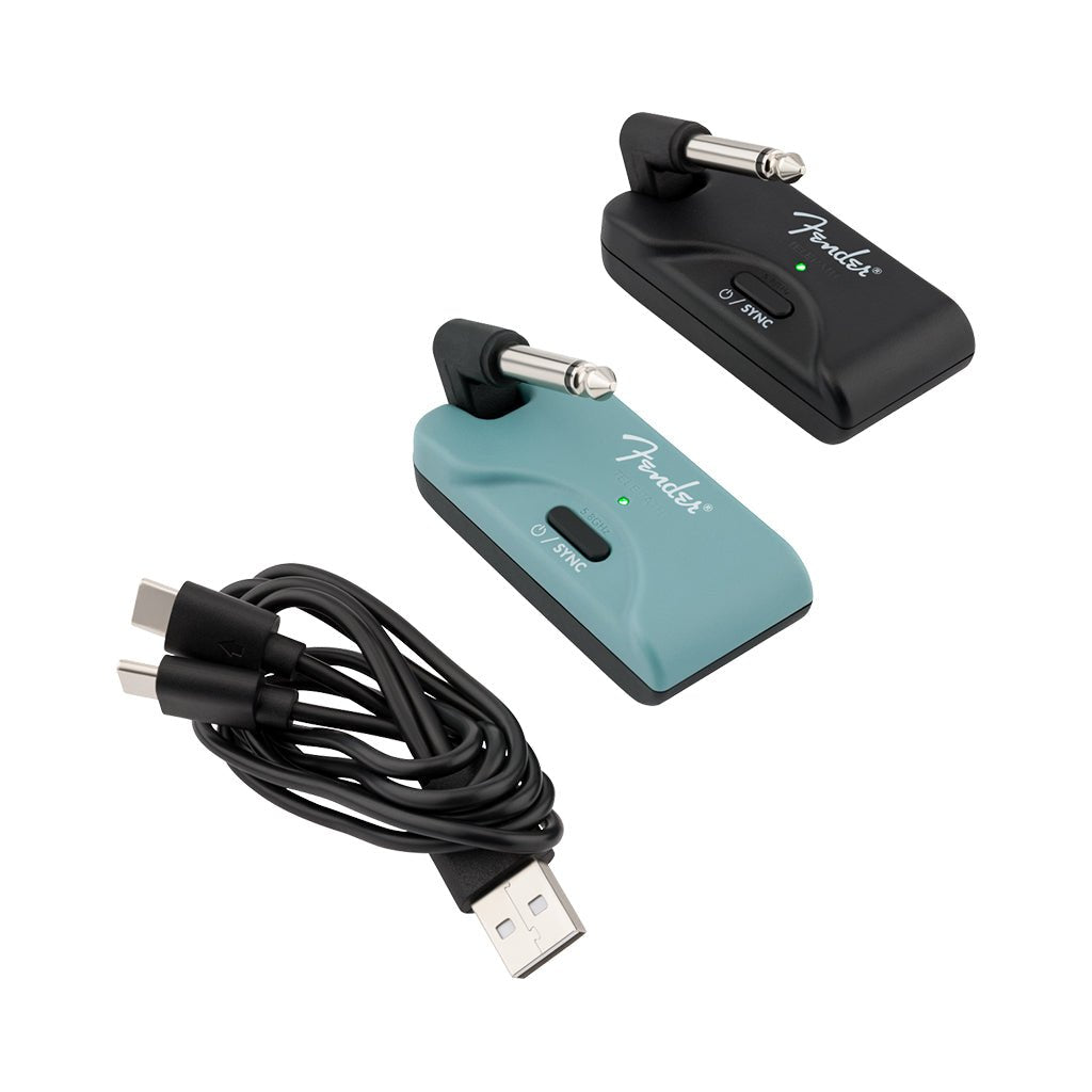 Fender Telepath Guitar Wireless System - Mystic Ice Blue & Black Wireless Systems Sky Music