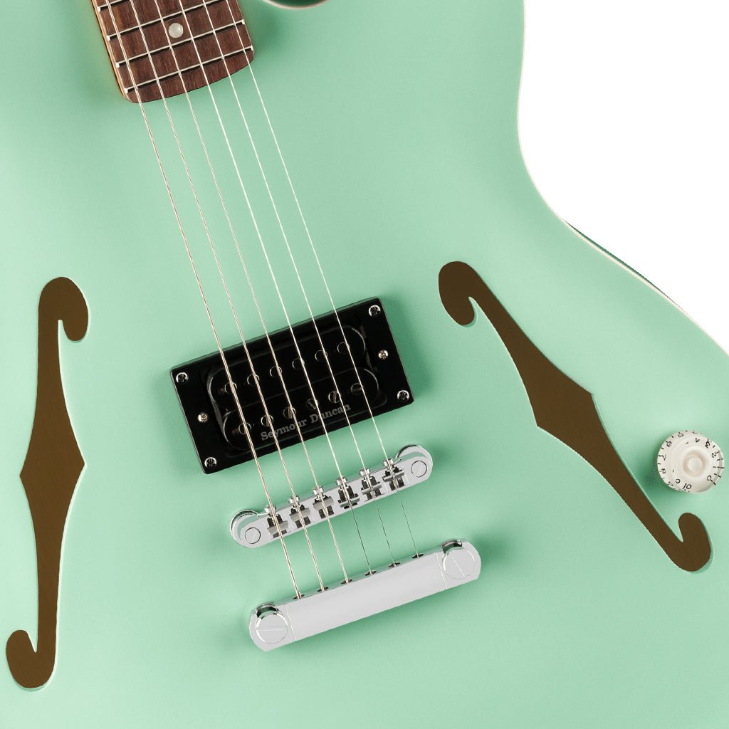 Fender Tom Delonge Starcaster in Satin Surf Green Electric Guitars Sky Music