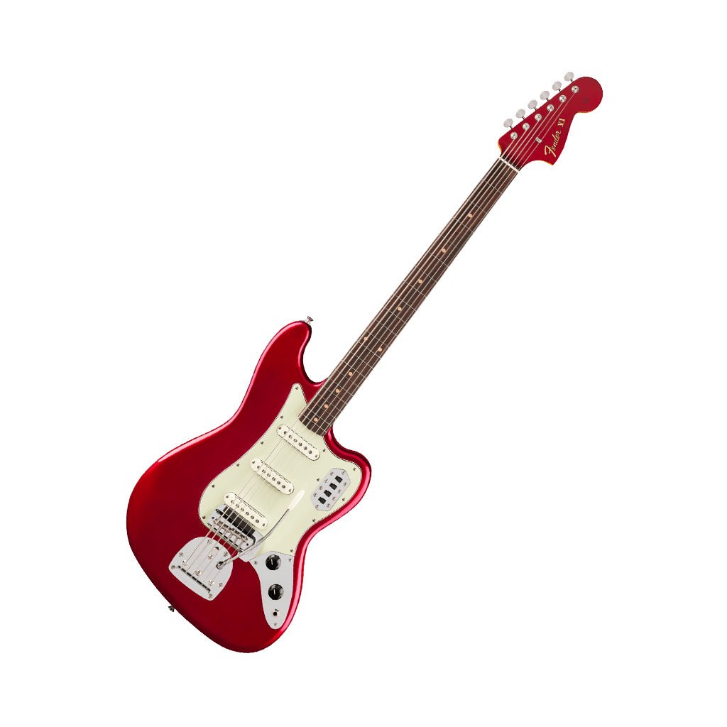 Fender Vintera III Early 60s Bass VI Rosewood 6-String Bass Guitar - Candy Apple Red Bass Guitars Sky Music