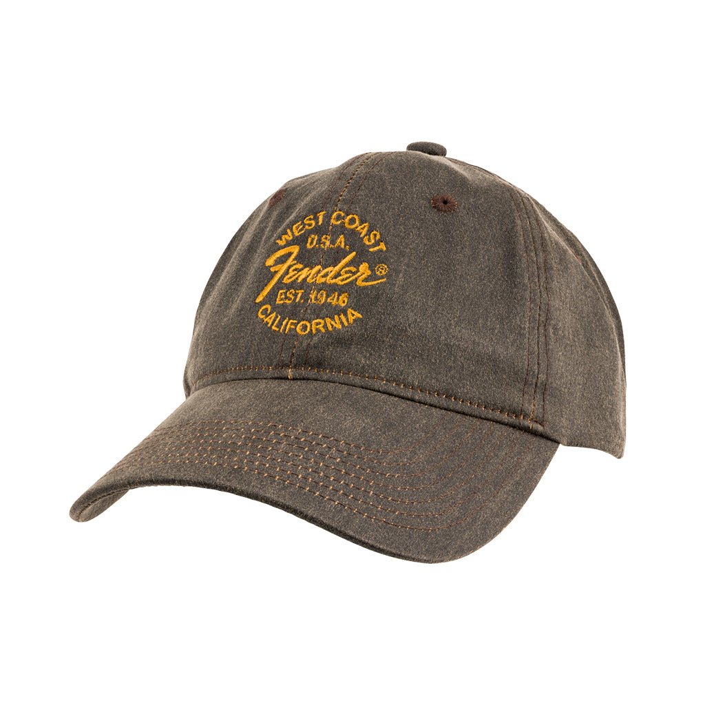 Fender West Coast One Size Dad Hat - Oil Merchandise & Apparel Sky Music
